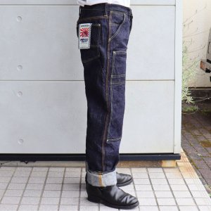 画像3: SAMURAI JEANS サムライジーンズ SM410DBN サムライ自動車倶楽部 17ozダブルニーワークパンツ 特ザラセルビッチデニム ヘビーオンス 自動車倶楽部タイヤボタン 日章ネームラベル パーツ柄スレーキ トリプルステッチ ダイヤモンドステッチ 銅製サムライリベット ワンウォッシュ 日本製