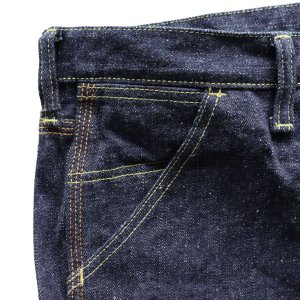 画像7: SAMURAI JEANS サムライジーンズ SM410DBN サムライ自動車倶楽部 17ozダブルニーワークパンツ 特ザラセルビッチデニム ヘビーオンス 自動車倶楽部タイヤボタン 日章ネームラベル パーツ柄スレーキ トリプルステッチ ダイヤモンドステッチ 銅製サムライリベット ワンウォッシュ 日本製