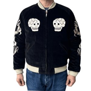 画像3: TAILOR TOYO テーラー東洋  TT15666-119 Mid 1950s Style Velveteen Souvenir Jacket “SPIDERWEB, SNAKE & SKULL” × “DRAGON & TIGER”