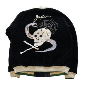 画像13: TAILOR TOYO テーラー東洋  TT15666-119 Mid 1950s Style Velveteen Souvenir Jacket “SPIDERWEB, SNAKE & SKULL” × “DRAGON & TIGER”