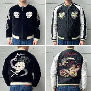 画像2: TAILOR TOYO テーラー東洋  TT15666-119 Mid 1950s Style Velveteen Souvenir Jacket “SPIDERWEB, SNAKE & SKULL” × “DRAGON & TIGER”