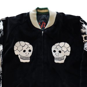 画像8: TAILOR TOYO テーラー東洋  TT15666-119 Mid 1950s Style Velveteen Souvenir Jacket “SPIDERWEB, SNAKE & SKULL” × “DRAGON & TIGER”