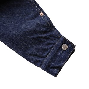 画像13: DELUXEWARE デラックスウエア 1949XJ VINTAGE FIRST JACKET ヴィンテージフォルムを再現したファーストジャケット デニムジャケット Gジャン 1949年 片面赤タブ 針シンチバック最終移行期年代 リベット刻印ビック「Ｏ」鉄ボタン ショートレングス