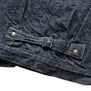 画像12: DELUXEWARE デラックスウエア 1949XJ VINTAGE FIRST JACKET ヴィンテージフォルムを再現したファーストジャケット デニムジャケット Gジャン 1949年 片面赤タブ 針シンチバック最終移行期年代 リベット刻印ビック「Ｏ」鉄ボタン ショートレングス