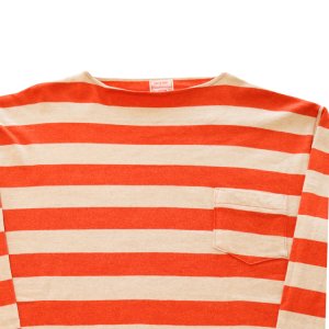 画像5: CUSHMAN クッシュマン 26849 BORDER BOAT NECK TEE ボーダーボートネックTシャツ 8分袖 マリーン cotton コットン