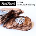 BILT BUCK ビルトバック BS0001 Skull ＆ Crossbones Ring スカル&クロスボーンリング ヴィンテージリングを再構築したヘリテージシルバーリングコレクション 925 MadeinJapan