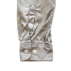 画像15: CUSHMAN クッシュマン 25490 R/C HAND STICH OPEN COLLAR SHIRTS レーヨンコットンハンドステッチ オープンカラーシャツ 長袖 long sleeve アメカジ カジュアル 1950年代 ループタイプ ボックス型 乳白色 猫目ボタン