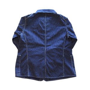 画像11: JELADO ジェラード Steelbeam Coat AG11406 インディゴウォバッシュ カバーオール 青タグ 変形ポケット INDIGO WABASH ストライプ デニムワークジャケット  Madeinjapan