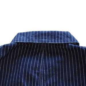 画像12: JELADO ジェラード Steelbeam Coat AG11406 インディゴウォバッシュ カバーオール 青タグ 変形ポケット INDIGO WABASH ストライプ デニムワークジャケット  Madeinjapan