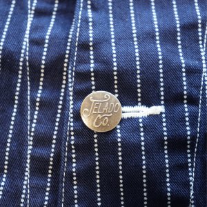 画像6: JELADO ジェラード Steelbeam Coat AG11406 インディゴウォバッシュ カバーオール 青タグ 変形ポケット INDIGO WABASH ストライプ デニムワークジャケット  Madeinjapan