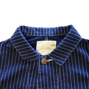 画像5: JELADO ジェラード Steelbeam Coat AG11406 インディゴウォバッシュ カバーオール 青タグ 変形ポケット INDIGO WABASH ストライプ デニムワークジャケット  Madeinjapan