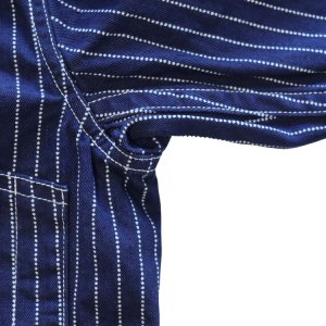 画像8: JELADO ジェラード Steelbeam Coat AG11406 インディゴウォバッシュ カバーオール 青タグ 変形ポケット INDIGO WABASH ストライプ デニムワークジャケット  Madeinjapan