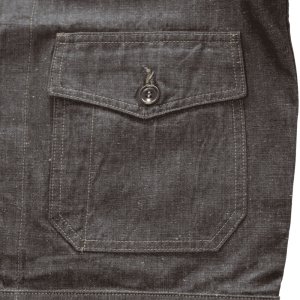 画像8: Mister Freedom×SUGAR CANE ミスターフリーダム×シュガーケーン SC15704 NOS Brown Chambray ”WILD CAT” Zip Jacket ワイルドキャット ジップジャケット エルボパッチ Mada in USA 