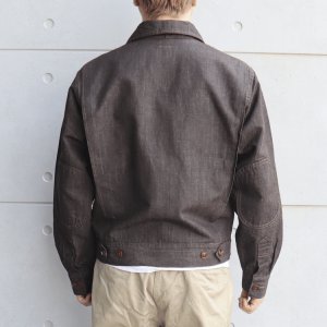 画像3: Mister Freedom×SUGAR CANE ミスターフリーダム×シュガーケーン SC15704 NOS Brown Chambray ”WILD CAT” Zip Jacket ワイルドキャット ジップジャケット エルボパッチ Mada in USA 