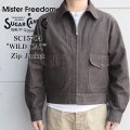 Mister Freedom×SUGAR CANE ミスターフリーダム×シュガーケーン SC15704 NOS Brown Chambray ”WILD CAT” Zip Jacket ワイルドキャット ジップジャケット エルボパッチ Mada in USA 