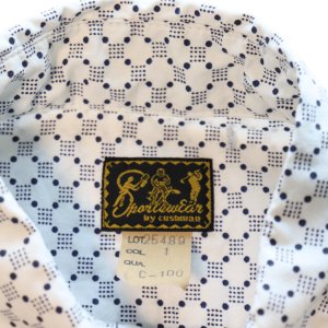 画像6: CUSHMAN クッシュマン 25489 DOT PRINT WORK SHIRTS ドットプリントワークシャツ 長袖 long sleeve アーリースタイル アメカジ カジュアル 縫製仕様 抜染プリント キャリコ ライトオンスコットン100% 猫目ホワイト釦 裾マチガゼット  ユニオンチケット