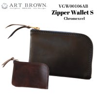 ART BROWN アートブラウン ジッパーウォレットS  クロムエクセルレザー VGW00106AB 財布 leather L字ファスナー ホーウィン社クロムエクセル　日本製 Made in JAPAN