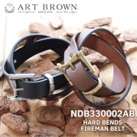 ARTBROWN アートブラウン NDB330002AB HARD BENDS LEATHER FIREMAN BELT ハード べンズレザー ファイヤーマンベルト 消防ホース 牛革 日本製 madeinjapan