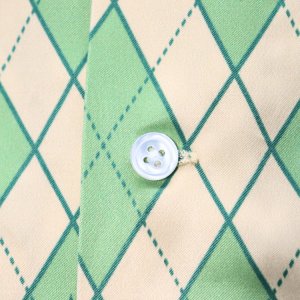 画像7: SAMURAI JEANS サムライジーンズ SSA25-01 蛇アーガイル総柄シャツ 業平菱アーガイル柄レーヨン オーガニック綿サテン生地 貝ボタン 日の丸ネーム ワンウォッシュ 半袖シャツ madeinjapan 日本製