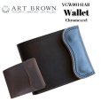 画像1: ART BROWN アートブラウン 二つ折り財布  VGW00141AB 財布 leather クロムエクセル ヴィンテージな雰囲気 日本製 Made in JAPAN (1)