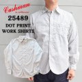 CUSHMAN クッシュマン 25489 DOT PRINT WORK SHIRTS ドットプリントワークシャツ 長袖 long sleeve アーリースタイル アメカジ カジュアル