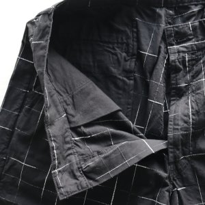 画像7: STUDIO D'ARTISAN ステュディオダルチザン 1900 KYOUTO BLACK DYEING KASURI SHORTS 京黒紋付染 絣 ショート パンツ 「究極の黒」Made in JAPAN 日本製