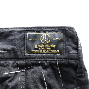 画像11: STUDIO D'ARTISAN ステュディオダルチザン 1900 KYOUTO BLACK DYEING KASURI SHORTS 京黒紋付染 絣 ショート パンツ 「究極の黒」Made in JAPAN 日本製