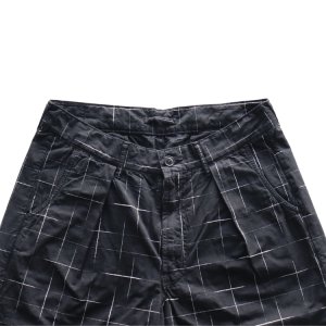 画像4: STUDIO D'ARTISAN ステュディオダルチザン 1900 KYOUTO BLACK DYEING KASURI SHORTS 京黒紋付染 絣 ショート パンツ 「究極の黒」Made in JAPAN 日本製
