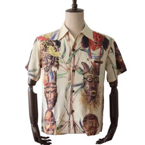 画像2: SUN SURF サンサーフ SS39481 SUN SURF SPECIAL EDITION “BATTLE MASK” ハワイアンシャツ アロハシャツ バトルマスク 半袖 日本製 made in japan