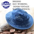 画像1: BUZZ RICKSON'S バズリクソンズ BR02850 HAT, WORKING, DENIM VINTAGE WASHED STENCIL  ARMY デニムハット Hell on Wheels 地獄の車輪 第2機甲師団 U.S. ARMYミリタリー グッズ ハット 帽子 (1)