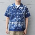 画像2: SUN SURF サンサーフ DK39452 DUKE KAHANAMOKU INDIGO COTTON HAWAIIAN SHIRT “COCONUT PALM & DIAMONDHEAD”ココナッツパーム＆ダイヤモンドヘッド ハワイアンシャツ アロハシャツ 半袖 日本製 made in japan (2)