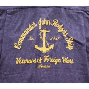画像15: BUZZ RICKSON'S バズリクソンズ BR39510 U.S. NAVY RAYON LINEN OPEN SHIRT with CHAIN EMBROIDERED 1950年代 アメリカ海軍 駆逐艦 DD-574ジョン・ロジャース 退役軍人局パッチ レーヨンリネン オープンシャツ