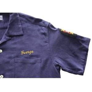 画像9: BUZZ RICKSON'S バズリクソンズ BR39510 U.S. NAVY RAYON LINEN OPEN SHIRT with CHAIN EMBROIDERED 1950年代 アメリカ海軍 駆逐艦 DD-574ジョン・ロジャース 退役軍人局パッチ レーヨンリネン オープンシャツ