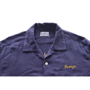 画像8: BUZZ RICKSON'S バズリクソンズ BR39510 U.S. NAVY RAYON LINEN OPEN SHIRT with CHAIN EMBROIDERED 1950年代 アメリカ海軍 駆逐艦 DD-574ジョン・ロジャース 退役軍人局パッチ レーヨンリネン オープンシャツ