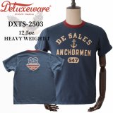 DELUXEWARE デラックスウエア ANCHOR DXTS-2503 ヘビーオンスTシャツ 高密度天竺生地 12.5オンス ハードニット リンガープリントT 最高強度 DXTシリーズ コットン100％ 日本製
