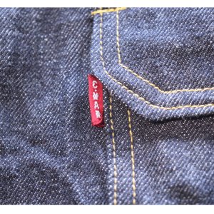 画像10: CUSHMAN  クッシュマン 21393 13.5oz. XX DENIM FIRST MODEL 1st Type Gジャン デニムジャケット CUSHMANオリジナルタックボタン 山羊革パッチ 鉄製2本針SOLIDE針刺しバックル ONE WASH ワンウォッシュ