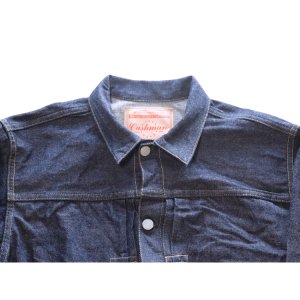 画像5: CUSHMAN  クッシュマン 21393 13.5oz. XX DENIM FIRST MODEL 1st Type Gジャン デニムジャケット CUSHMANオリジナルタックボタン 山羊革パッチ 鉄製2本針SOLIDE針刺しバックル ONE WASH ワンウォッシュ