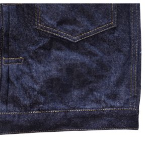 画像8: CUSHMAN  クッシュマン 21393 13.5oz. XX DENIM FIRST MODEL 1st Type Gジャン デニムジャケット CUSHMANオリジナルタックボタン 山羊革パッチ 鉄製2本針SOLIDE針刺しバックル ONE WASH ワンウォッシュ