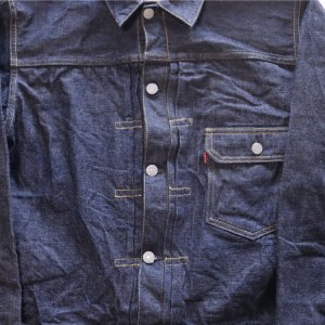 画像7: CUSHMAN  クッシュマン 21393 13.5oz. XX DENIM FIRST MODEL 1st Type Gジャン デニムジャケット CUSHMANオリジナルタックボタン 山羊革パッチ 鉄製2本針SOLIDE針刺しバックル ONE WASH ワンウォッシュ