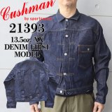 CUSHMAN  クッシュマン 21393 13.5oz. XX DENIM FIRST MODEL 1st Type Gジャン デニムジャケット CUSHMANオリジナルタックボタン 山羊革パッチ 鉄製2本針SOLIDE針刺しバックル ONE WASH ワンウォッシュ