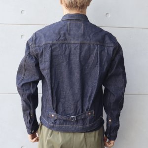画像3: CUSHMAN  クッシュマン 21393 13.5oz. XX DENIM FIRST MODEL 1st Type Gジャン デニムジャケット CUSHMANオリジナルタックボタン 山羊革パッチ 鉄製2本針SOLIDE針刺しバックル ONE WASH ワンウォッシュ