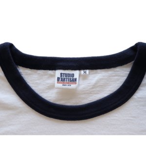 画像9: STUDIO D'ARTISAN ステュディオダルチザン 8177 “リンガープリントTシャツ” アメカジ  Tシャツ リンガーTシャツ 半袖Tシャツ トップス コットン１００％ MADE IN JAPAN 日本製
