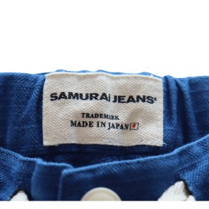 画像8: SAMURAI JEANS サムライジーンズ SJSP25-AHB 藍浅葱へリンボンイージーショーツ 藍浅葱へリンボンツイル生地 樹脂ボタン 日の丸ネーム ワンウォッシュ 日本製