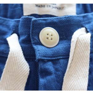 画像7: SAMURAI JEANS サムライジーンズ SJSP25-AHB 藍浅葱へリンボンイージーショーツ 藍浅葱へリンボンツイル生地 樹脂ボタン 日の丸ネーム ワンウォッシュ 日本製