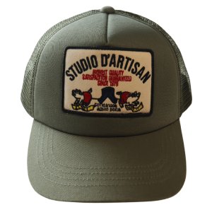 画像5: STUDIO D'ARTISAN ステュディオダルチザン 7572 メッシュキャップ メンズ レディース ユニセックス 帽子 NY.ネイビー AG.アーミーグリーン ワッペン スナップバック アジャスターアメカジスタイル 