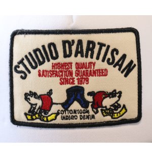 画像14: STUDIO D'ARTISAN ステュディオダルチザン 7572 メッシュキャップ メンズ レディース ユニセックス 帽子 NY.ネイビー AG.アーミーグリーン ワッペン スナップバック アジャスターアメカジスタイル 