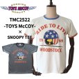 画像1: TOYS McCOY トイズマッコイ TMC2522 TOYS McCOY × SNOOPY TEE ウッドストック "ライド・トゥー・ライブ・1969" ウッドストック・フェスティバル イージーライダー 半袖Tシャツ コットン 100% 日本製 (1)