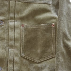 画像6: Y'2 LEATHER ワイツーレザー HSB-140-T HORSE ROUGHOUT WWII TYPE JEAN JACKET ~ Spring Edition ~ ホーススエード 大戦モデル春限定カラー Gジャン ラフアウトレザー rough out leather レザージャケット 天然 馬革 本革 日本製 madeinjapan