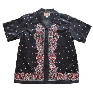 画像4: SUGAR CANE シュガーケーン SC39466 NATIVE AMERICAN BANDANA PRINT OPEN SHIRT ネイティブアメリカンバンダナプリントオープンシャツ 1960年代インディアンモチーフ 東洋エンタープライズ