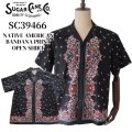 SUGAR CANE シュガーケーン SC39466 NATIVE AMERICAN BANDANA PRINT OPEN SHIRT ネイティブアメリカンバンダナプリントオープンシャツ 1960年代インディアンモチーフ 東洋エンタープライズ